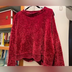 Zara red knit sweater
